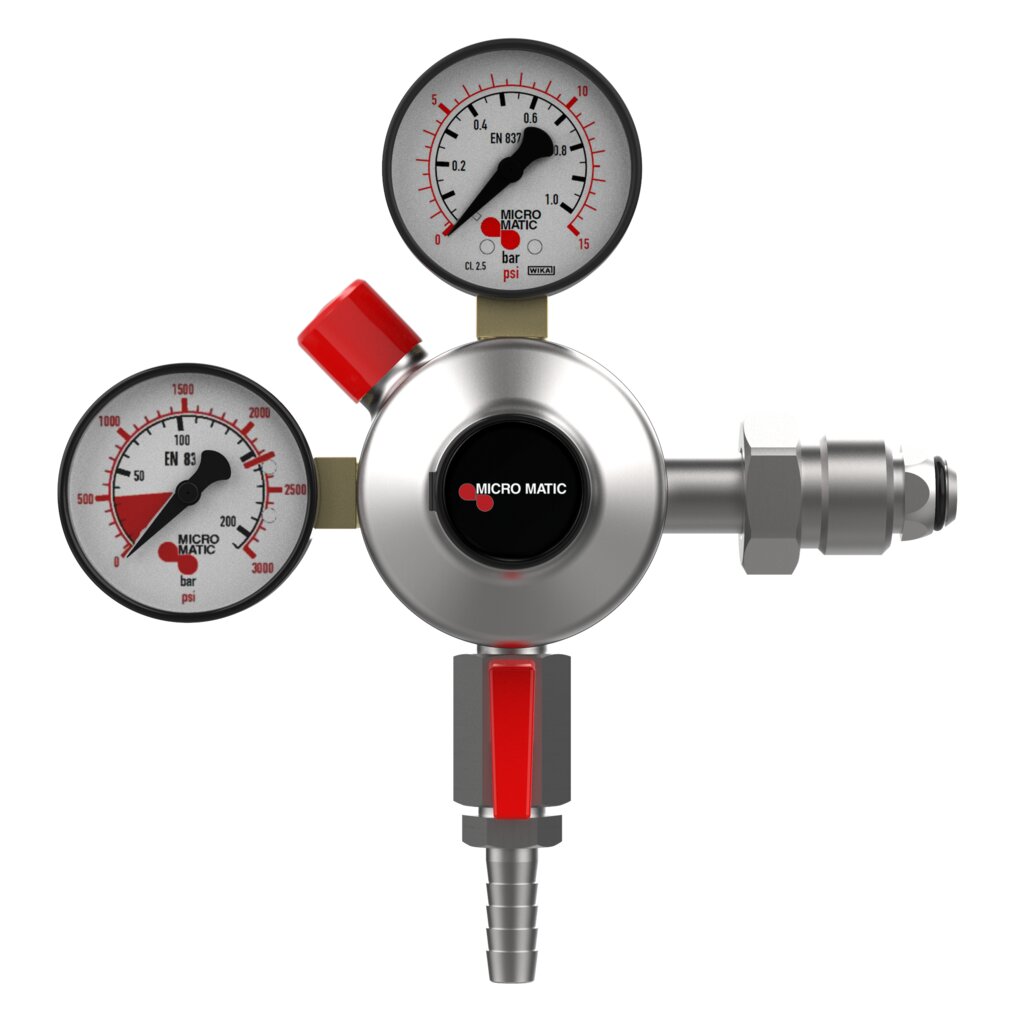 MicroMaticPremiumPlusNitrogenRegulatorLowPressure015PSI2Gauge