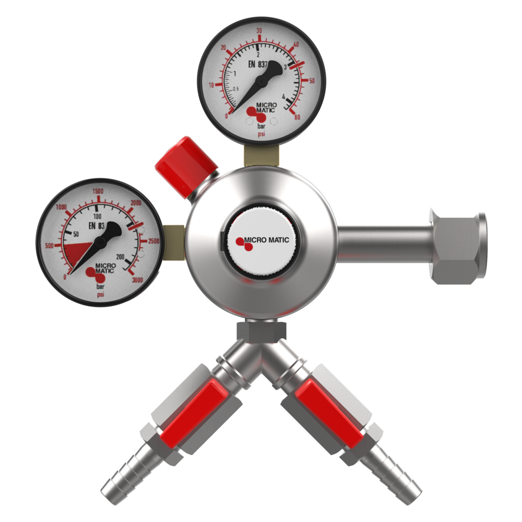 Micro-Matic-Premium-Plus-CO2-Gas-Regulator-Primary-Low-Pressure-Dual-Valve-842-2-PP